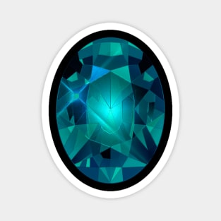 Turquoise Oval Shape Gemstone Magnet