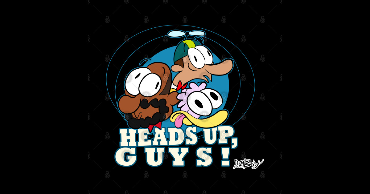 Heads Up, Guys! Headshot Sticker TeePublic