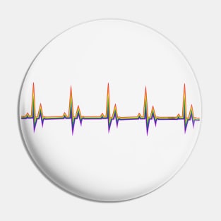 Pride heart beat Pin