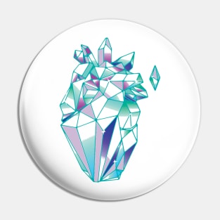 Crystal Heart Pin