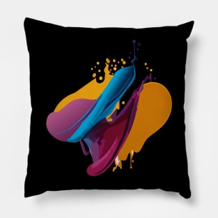 abstract fluid acrylics Pillow