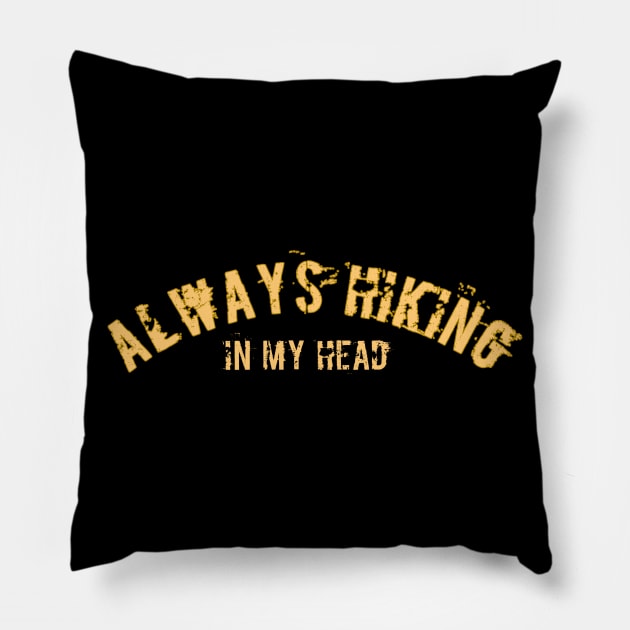 Hiking t-shirt designs Pillow by Coreoceanart