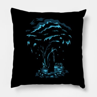 Dark Creature Lurking In the Woods Pillow