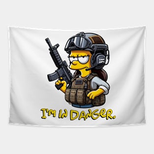 Tactical Yellow People Tapestry