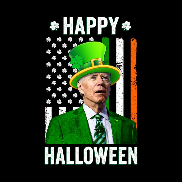 Funny Joe Biden Irish American Flag Happy Halloween by petemphasis