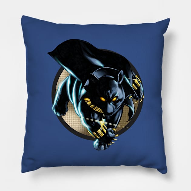 Black Panda Knight Pillow by ThirteenthFloor