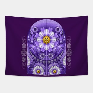 Stainglass Spring Equinox - Violet Edition Tapestry