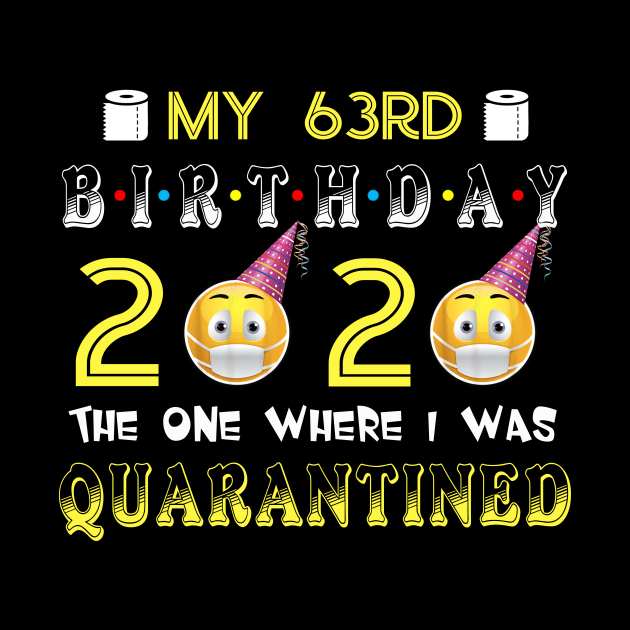 my 63rd Birthday 2020 The One Where I Was Quarantined Funny Toilet Paper by Jane Sky