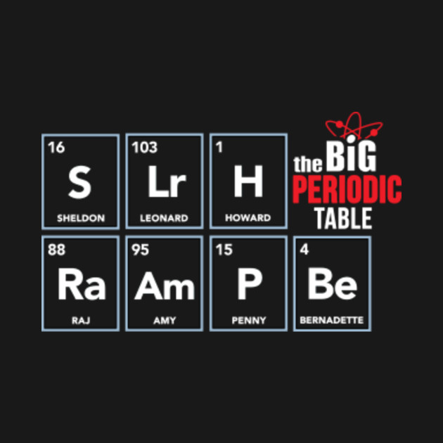 periodic table big song bang Periodic Shirt Table The  Theory   Periodic  Big Big Bang