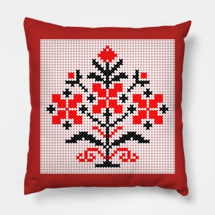 Copy of White and red Belarus ornament Pillow