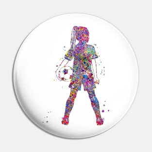 Girl Soccer Player Pin