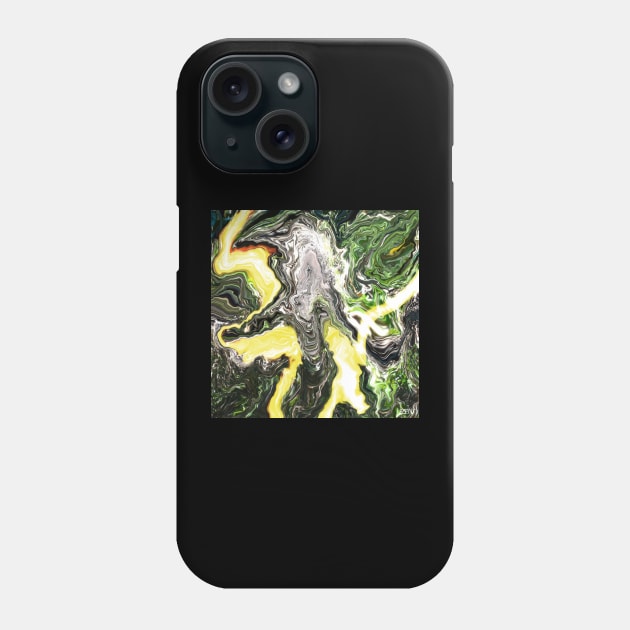 the melt mangrove in ecopop golden glitch aesthetic design Phone Case by jorge_lebeau