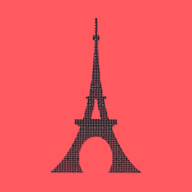 Eiffel Tower - Tiled Grid Design by PatrioTEEism