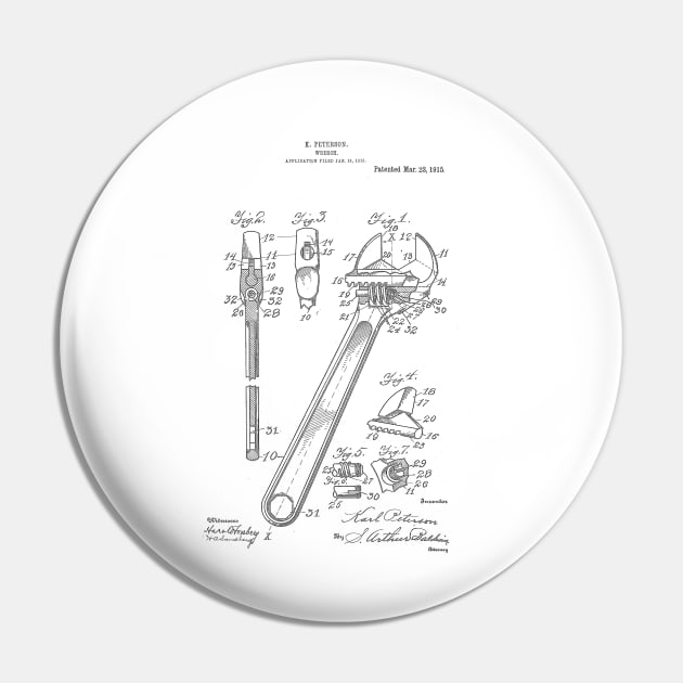 Wrench Patent Drawing Pin by skstring