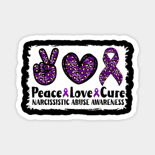 Peace Love Cure Narcissistic Abuse Awareness Magnet