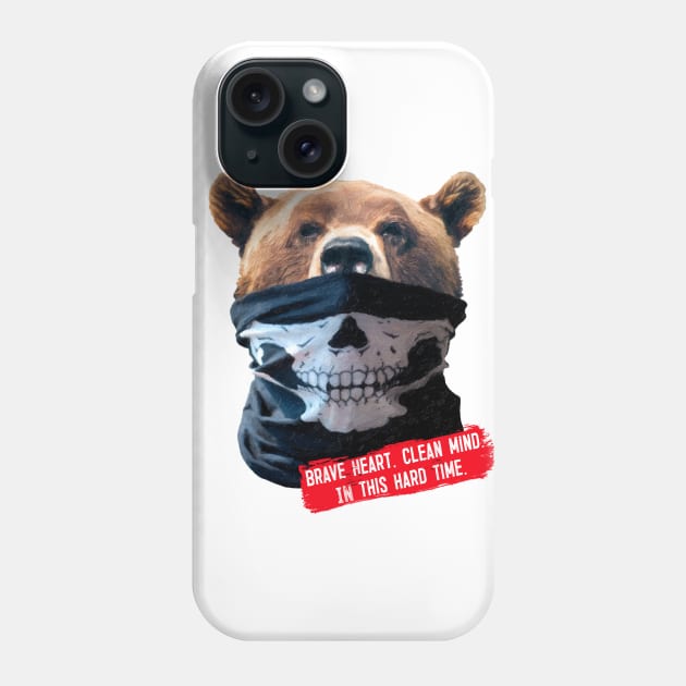 Masked bear Phone Case by Nazar