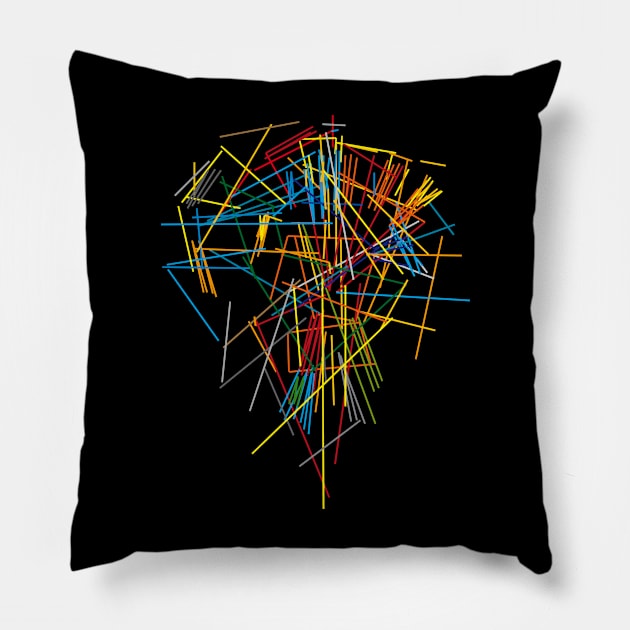 Abstract Futurism Pattern Pillow by Nikokosmos