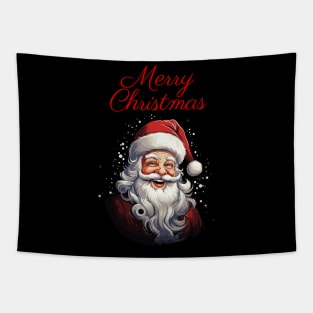 Merry Christmas Happy Santa Tapestry