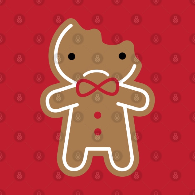 Sad Bitten Kawaii Gingerbread Man by marcelinesmith