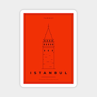 Istanbul Minimal Poster Magnet