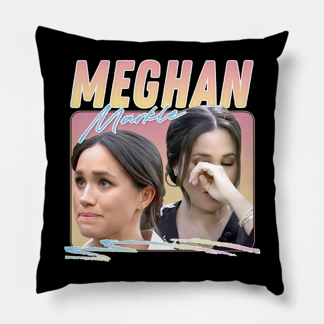 Meghan Markle / Retro Fan Art Pillow by DankFutura