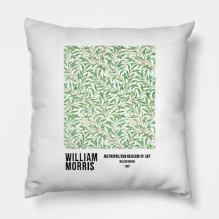 William Morris Willow Bough Leaves Textile Pattern Pillow