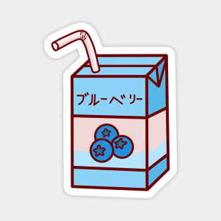 Blueberry Milk Box Magnet