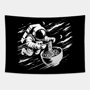 Astronaut Eats Ramen Kawaii Anime Space Funny Space Tapestry