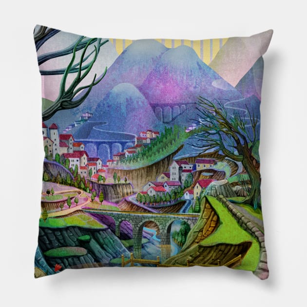 big village Pillow by Francisco1