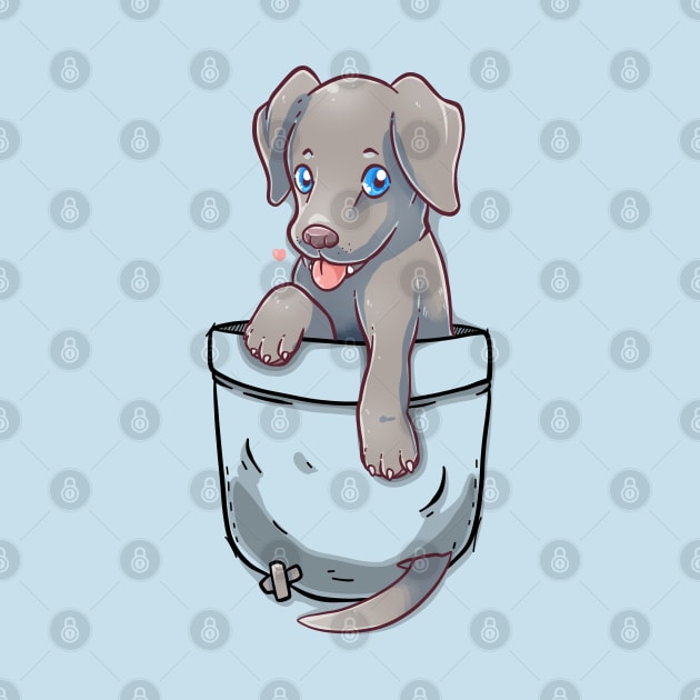 Pocket Cute Weimaraner Dog by TechraPockets