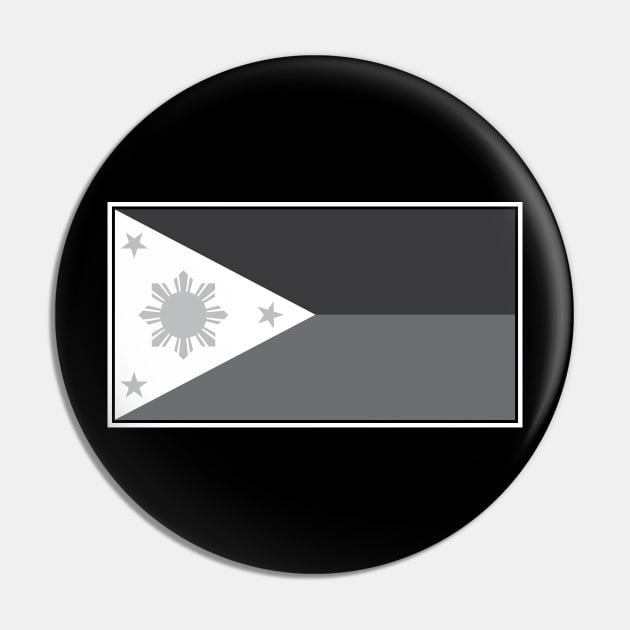 Philippines Black and White Flag Pin by Estudio3e