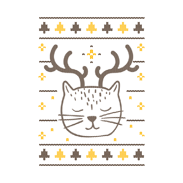 Funny Christmas Cat Design by LR_Collections