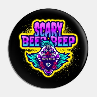 Clown Scary Beep Beep Horror Gamer Pin