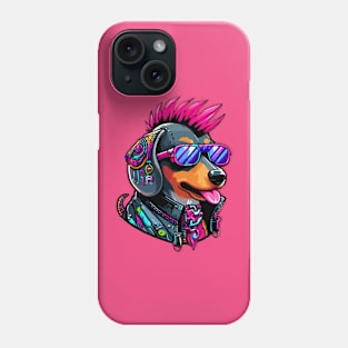 Cyberpunk Doggo Doxie Phone Case