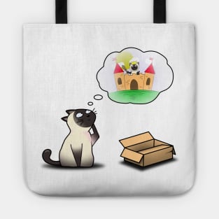 My Cardboard Castle - Siamese Cat Design - Not Hamlet Tote