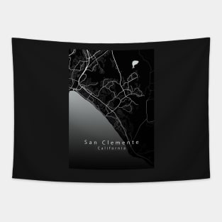 San ClementeCalifornia City Map dark Tapestry