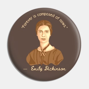 Emily Dickinson Portrait and Quote Pin