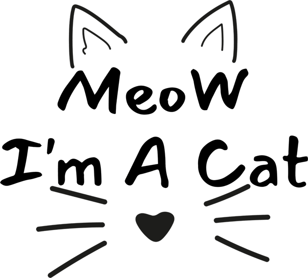 Meow I'm A Cat Kids T-Shirt by HandrisKarwa