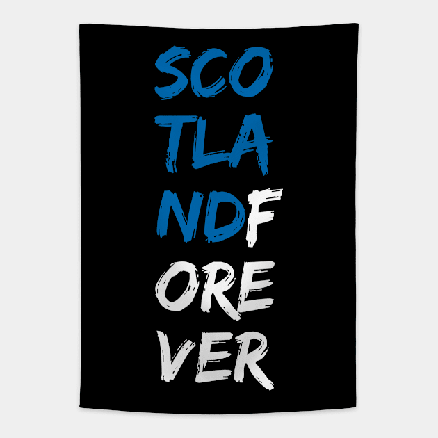 Scotland Forever Typography Tapestry by MacPean