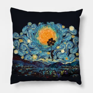 the ballons girl starry night Pillow