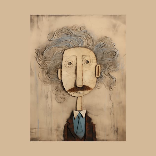 Abstract Einstein Portrait 3 by saveasART