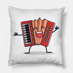 Kawaii Air Accordion Musical Instrument Musician graphic Pillow