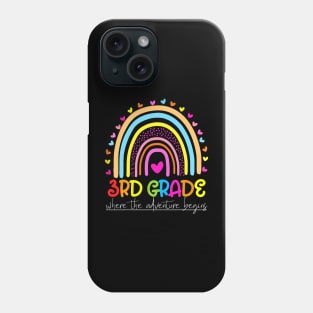 Rainbow 3rd Grade Where The Adventure Begins Phone Case