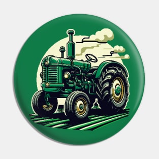 Tractor Pixel Art Pin