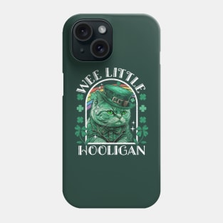 Wee Little Hooligan Cat Leprechaun Phone Case