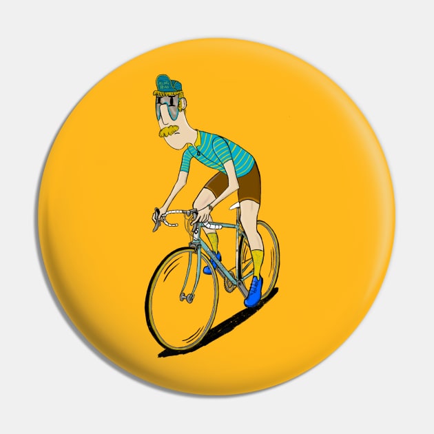 Road Cycling Nerd Pin by cyclingnerd