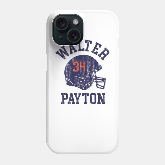 Walter Payton Chicago Helmet Font Phone Case by TodosRigatSot