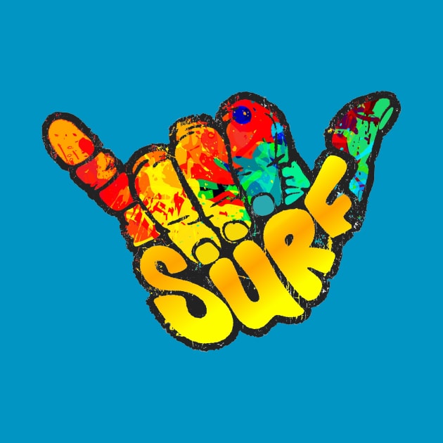 Shaka hand hang loose surf symbol by pickledpossums