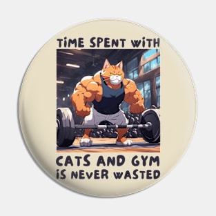 Time spent wth gym and cats Pin