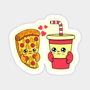 All i need is pizza and soda butter, Kawaii pizza and soda butter. Magnet